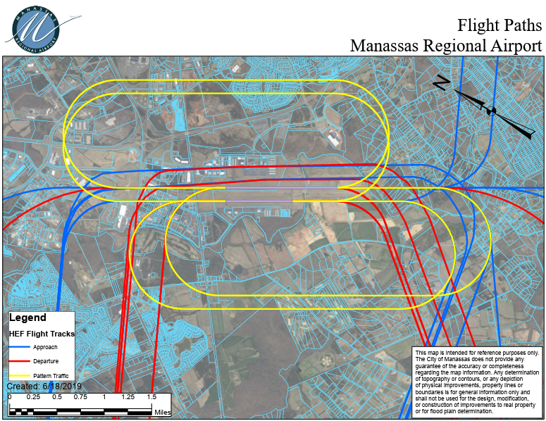 Flight Paths - Manassas Regional Airport